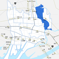 田能・食満・小中島周辺エリアのイメージマップ